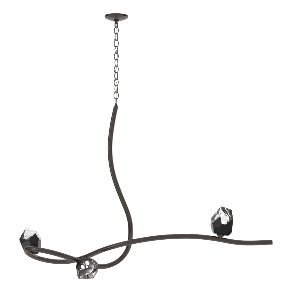 Hubbardton Forge Glacier 3-Light Pendant, Dimmable, Handcrafted Steel, Multiple Finishes Available