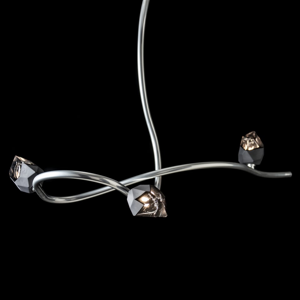 Hubbardton Forge Glacier 3-Light Pendant, Dimmable, Handcrafted Steel, Multiple Finishes Available