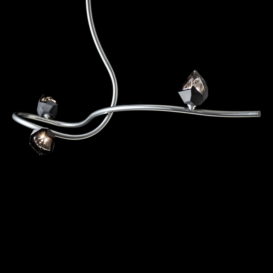 Hubbardton Forge Glacier 3-Light Pendant, Dimmable, Handcrafted Steel, Multiple Finishes Available