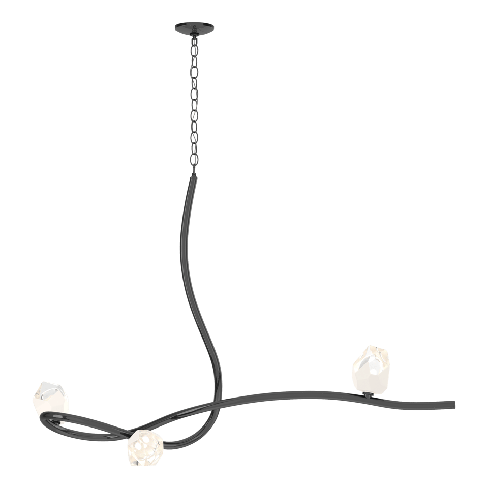 Hubbardton Forge Glacier 3-Light Pendant, Dimmable, Handcrafted Steel, Multiple Finishes Available