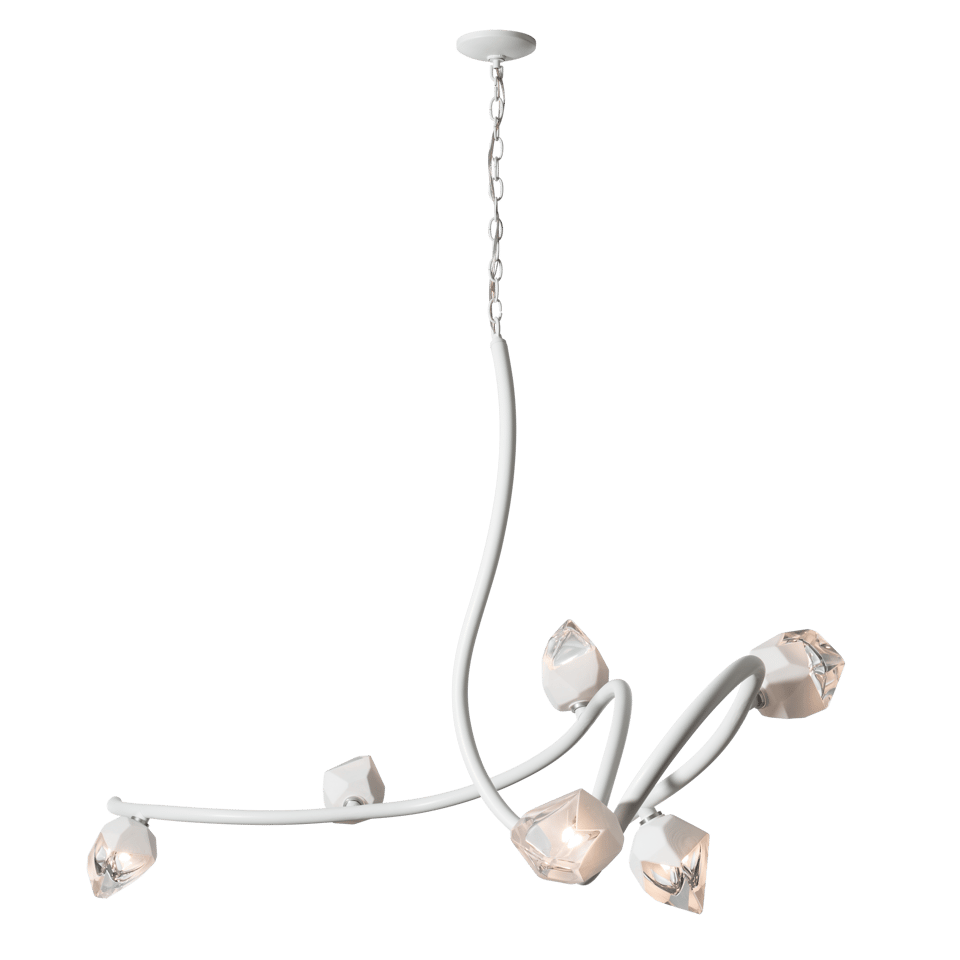 Hubbardton Forge Glacier XL 6-Light Pendant - Handcrafted, Dimmable, Modern Elegance