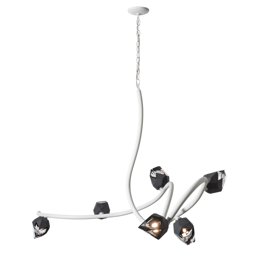 Hubbardton Forge Glacier XL 6-Light Pendant - Handcrafted, Dimmable, Modern Elegance