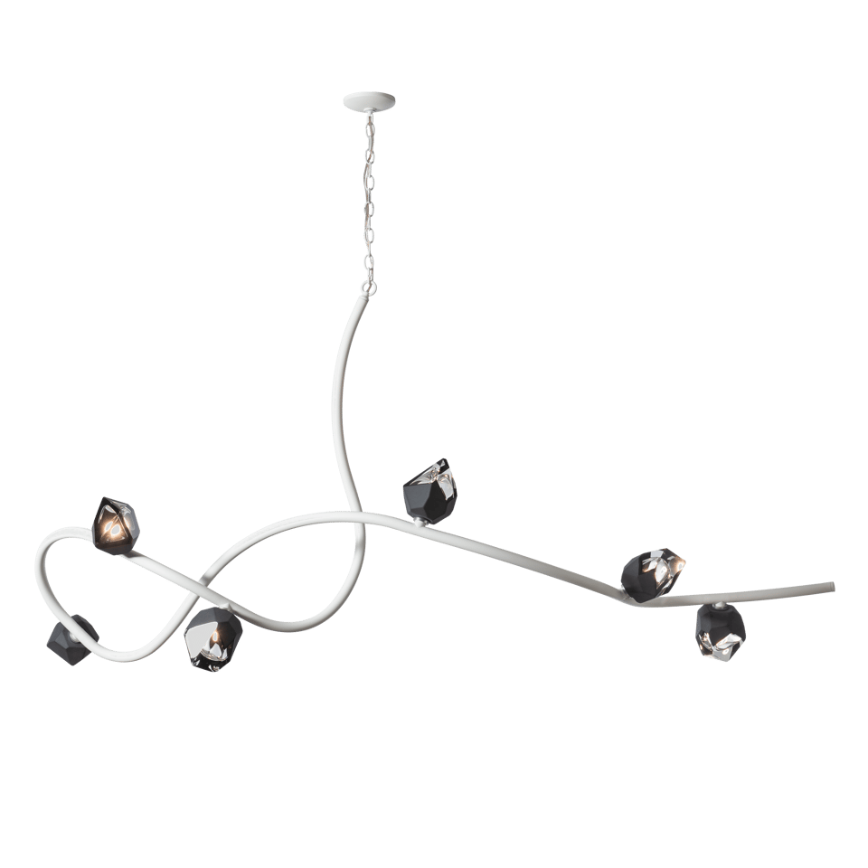 Hubbardton Forge Glacier XL 6-Light Pendant - Handcrafted, Dimmable, Modern Elegance