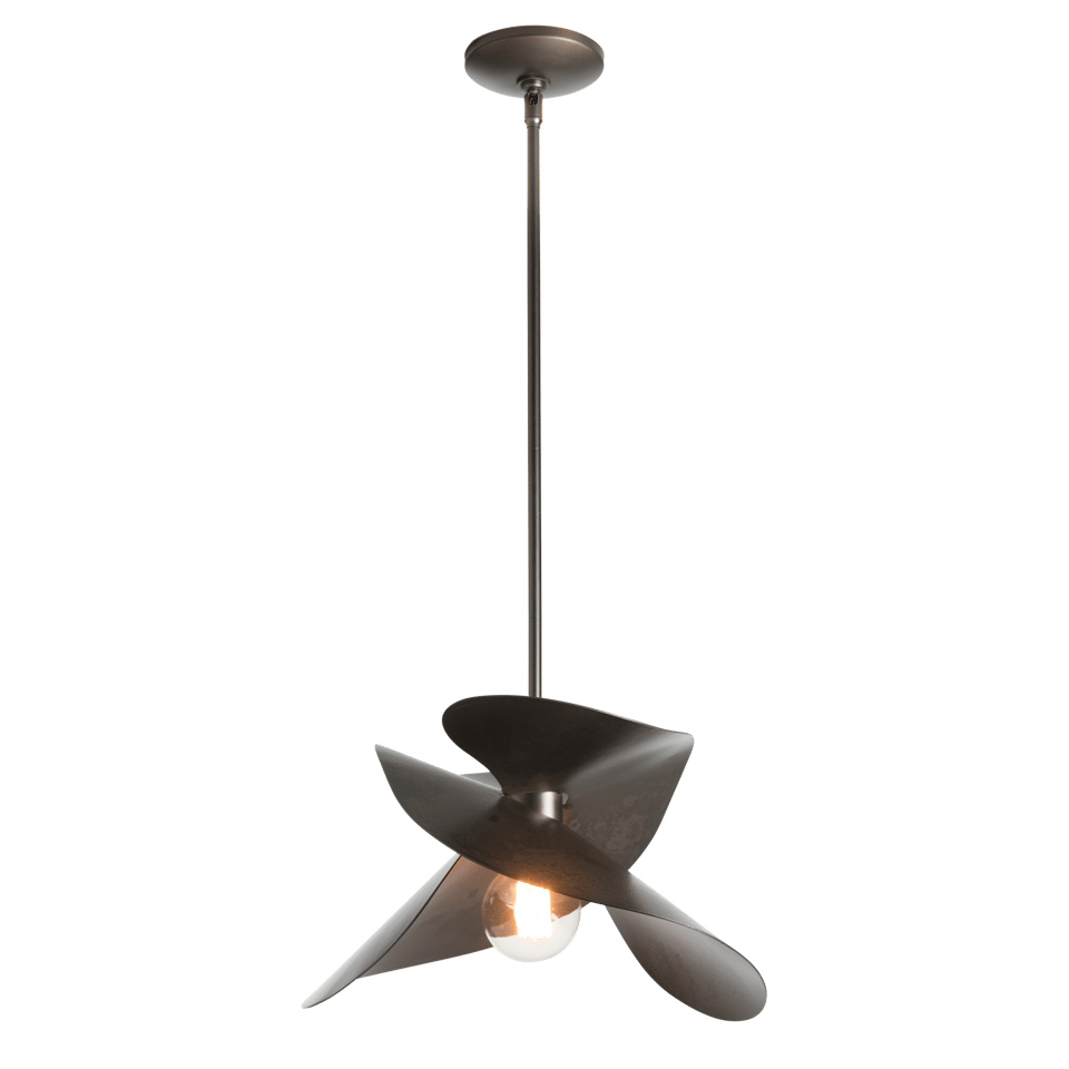 Hibiscus 15" Handcrafted Pendant by Hubbardton Forge - Unique Floral Design, Dimmable Lighting Options