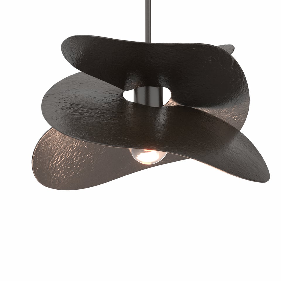 Hibiscus 15" Handcrafted Pendant by Hubbardton Forge - Unique Floral Design, Dimmable Lighting Options