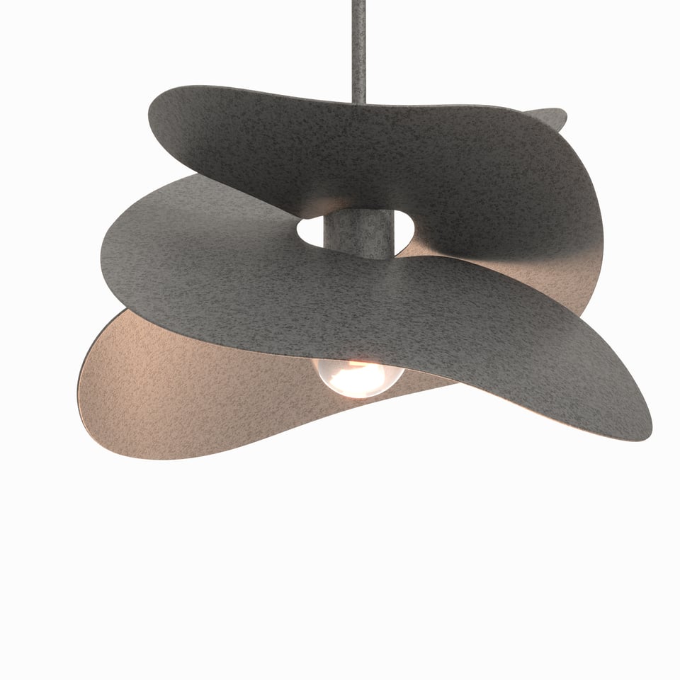 Hibiscus 15" Handcrafted Pendant by Hubbardton Forge - Unique Floral Design, Dimmable Lighting Options