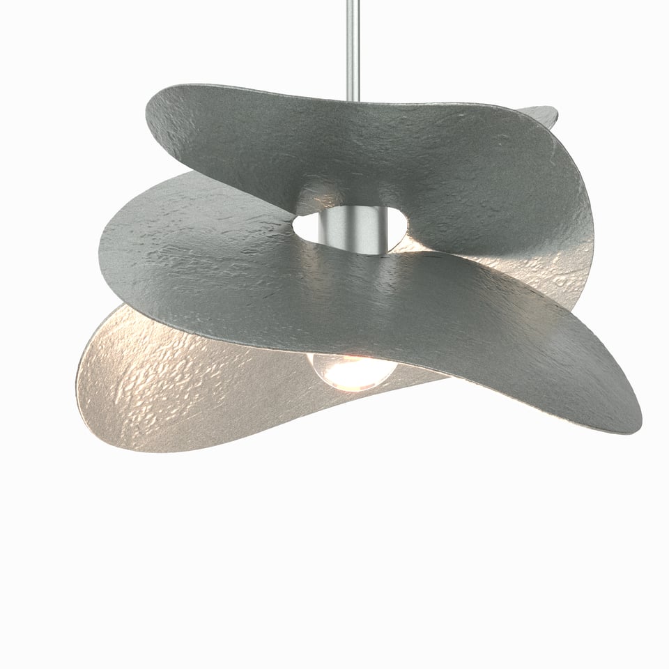 Hibiscus 15" Handcrafted Pendant by Hubbardton Forge - Unique Floral Design, Dimmable Lighting Options