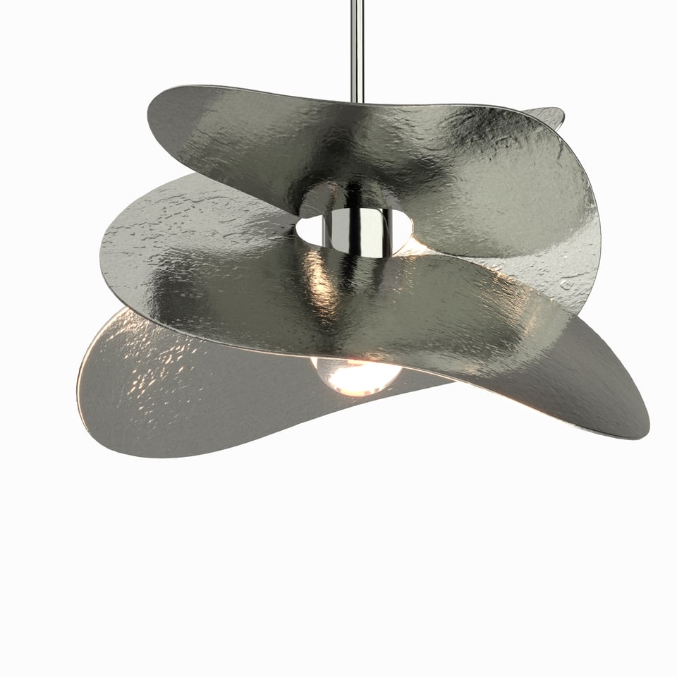 Hibiscus 15" Handcrafted Pendant by Hubbardton Forge - Unique Floral Design, Dimmable Lighting Options