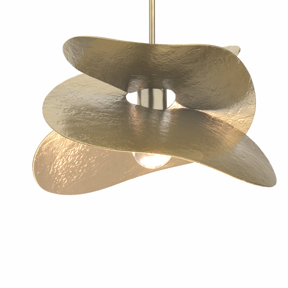 Hibiscus 15" Handcrafted Pendant by Hubbardton Forge - Unique Floral Design, Dimmable Lighting Options