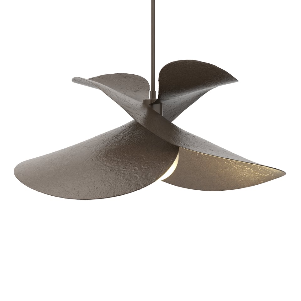 Hibiscus Large Pendant Light by Hubbardton Forge, 24.7" Width, Dimmable, Multiple Finishes