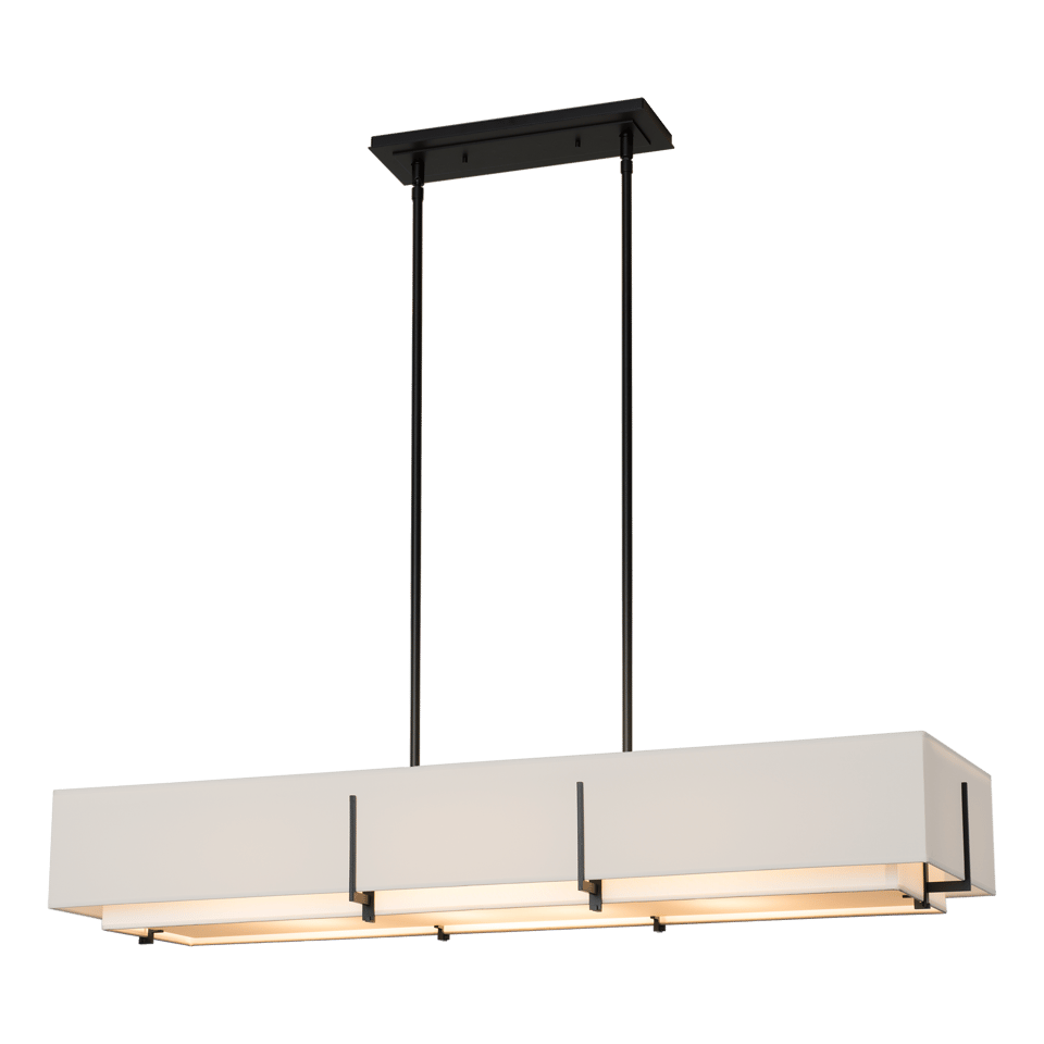 Hubbardton Forge Exos 6-Light Rectangular Pendant with Dimmable Options & Custom Finishes