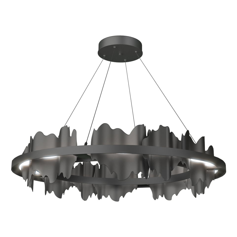 Hildene 38-Inch Circular LED Pendant Light by Hubbardton Forge, Dimmable, 2000 Lumens, Damp Rated