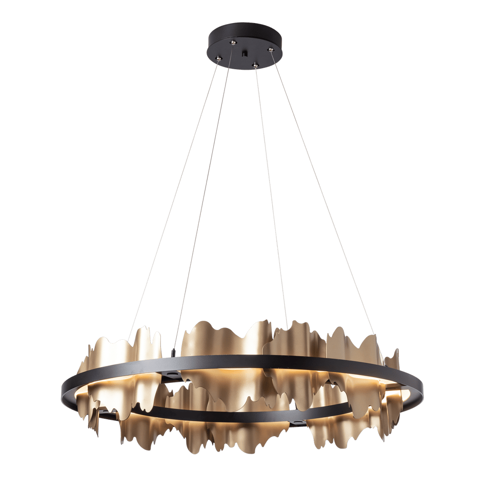 Hildene 38-Inch Circular LED Pendant Light by Hubbardton Forge, Dimmable, 2000 Lumens, Damp Rated