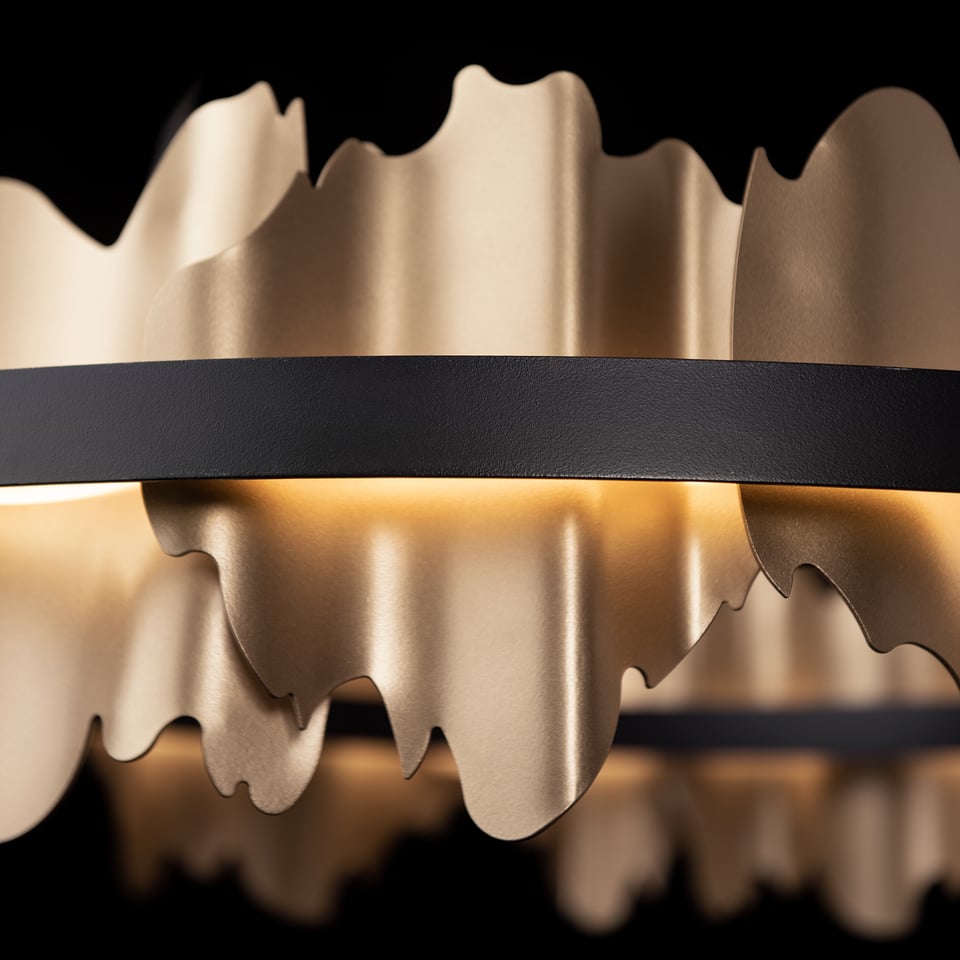 Hildene 38-Inch Circular LED Pendant Light by Hubbardton Forge, Dimmable, 2000 Lumens, Damp Rated