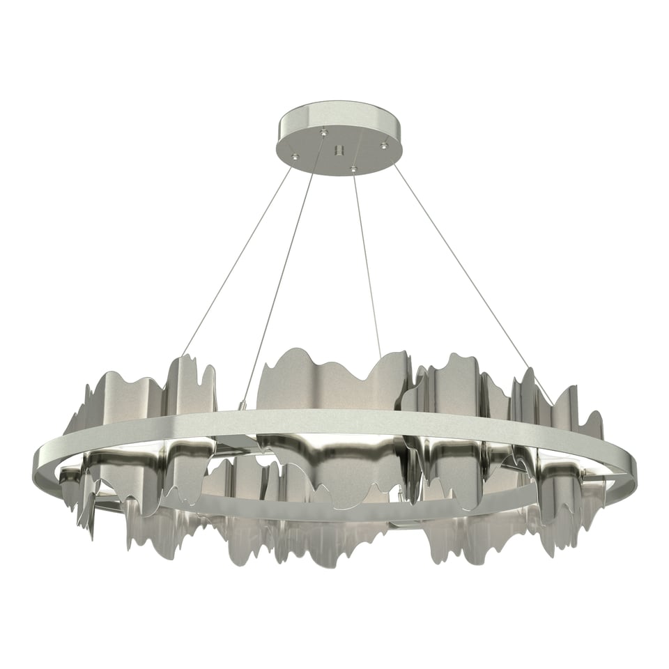 Hildene 38-Inch Circular LED Pendant Light by Hubbardton Forge, Dimmable, 2000 Lumens, Damp Rated