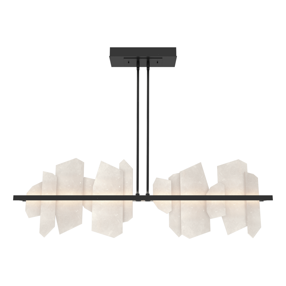 Volterra 51.9" Linear LED Pendant Light by Hubbardton Forge with Alabaster Shade and Dimming Feature