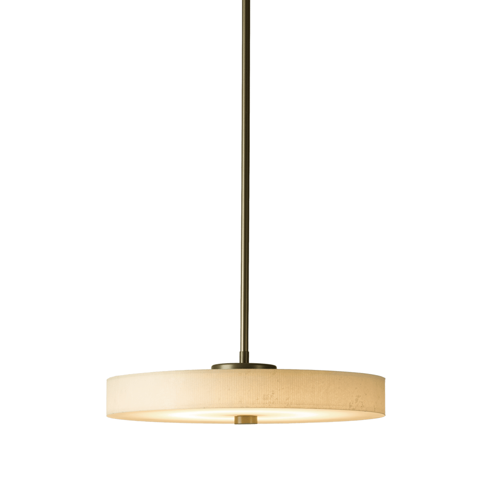 Hubbardton Forge Disq LED Pendant Light, 1150 Lumens, Dimmer Compatible, 3000K Warm Glow, Handcrafted