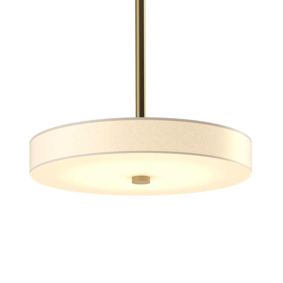 Hubbardton Forge Disq LED Pendant Light, 1150 Lumens, Dimmer Compatible, 3000K Warm Glow, Handcrafted