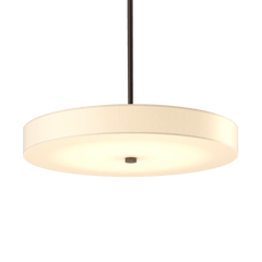 Hubbardton Forge Disq Large LED Pendant Light with Dimmable Feature & Elegant Frost Glass Shade