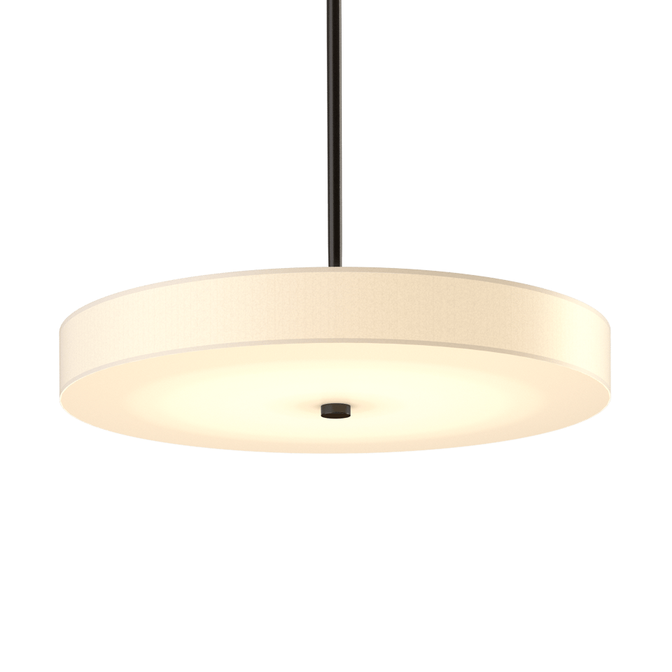 Hubbardton Forge Disq Large LED Pendant Light with Dimmable Feature & Elegant Frost Glass Shade