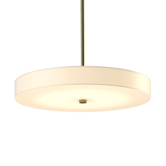 Hubbardton Forge Disq Large LED Pendant Light with Dimmable Feature & Elegant Frost Glass Shade