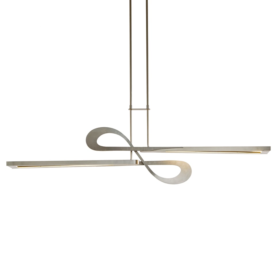 Hubbardton Forge Switchback 1-Light LED Pendant, Hand-Forged Steel, 3000K Warm Light, 1830 Lumens