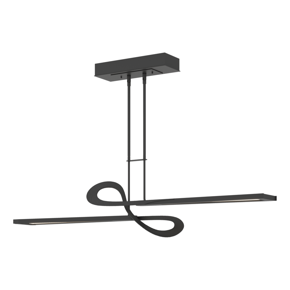 Hubbardton Forge Switchback 1-Light LED Pendant, Hand-Forged Steel, 3000K Warm Light, 1830 Lumens