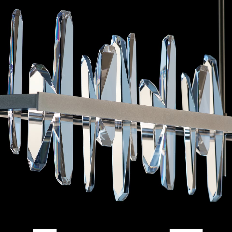 Solitude Large LED Pendant Light by Hubbardton Forge, 57W Energy Efficient, Dimmable Crystal Design