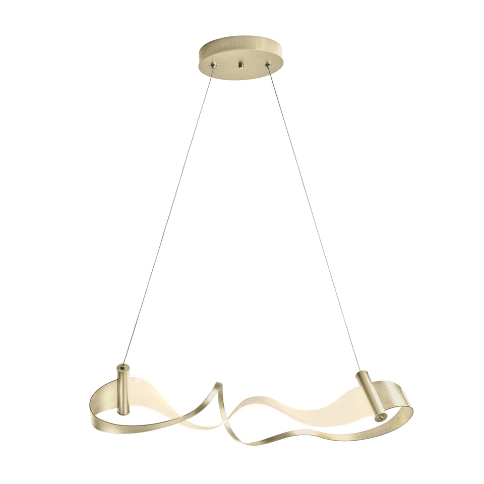 Hubbardton Forge Zephyr 1-Light LED Pendant, Adjustable Height, Dimmable, Natural Iron Finish