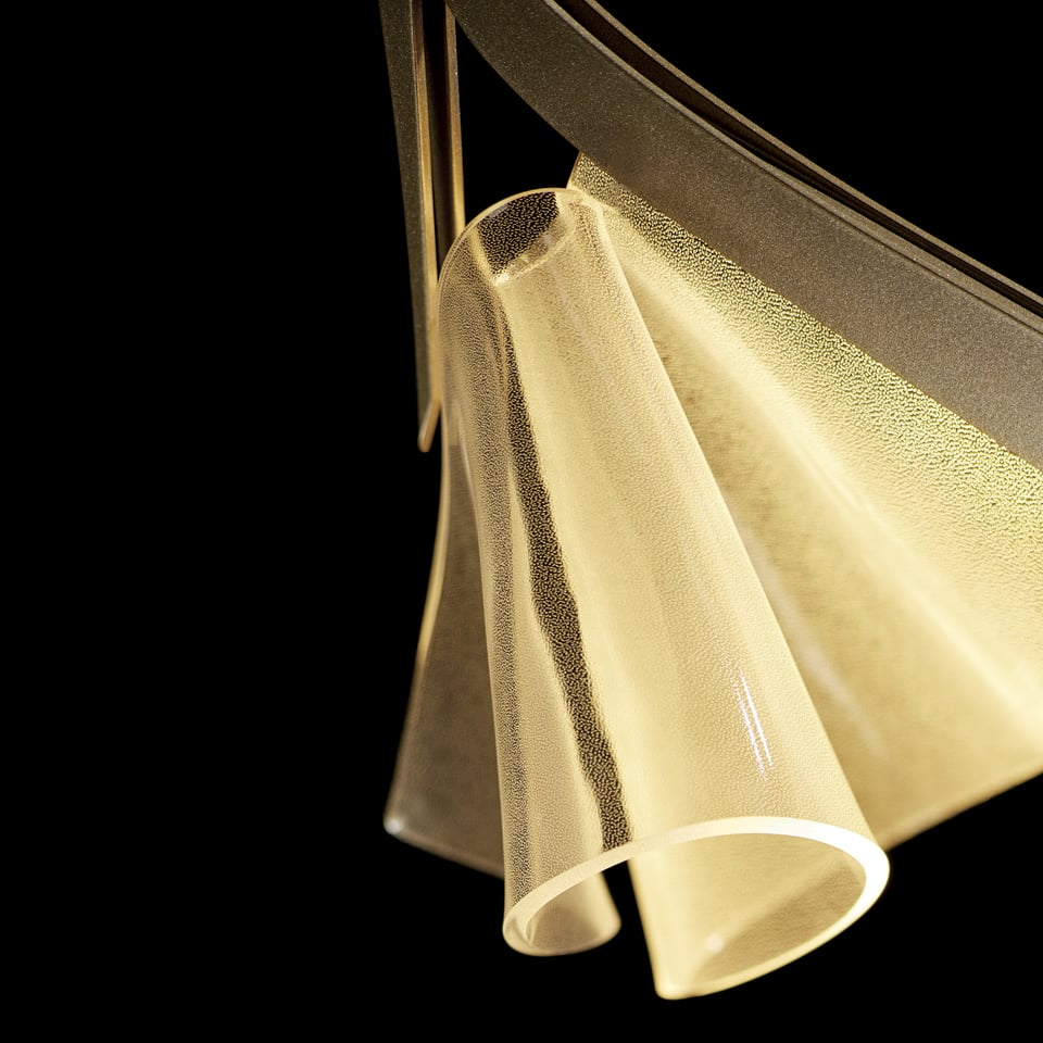 Hubbardton Forge Mobius 1-Light LED Mini Pendant, Dimmable, Energy Efficient, 3000K Warm Light