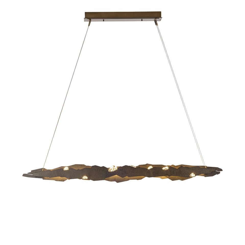 Hubbardton Forge Trove LED Pendant Light 2030 Lumens Dimmable Adjustable Height 4 Finishes