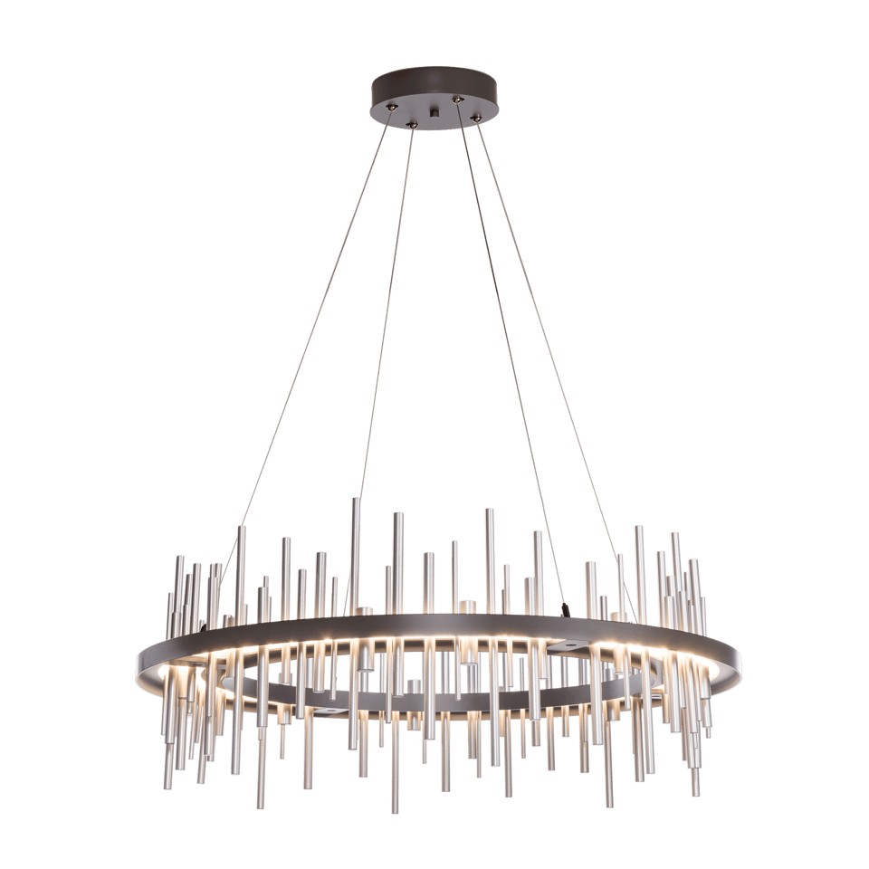 Hubbardton Forge Cityscape Circular LED Pendant Light, 2100 Lumens, Dimmable, 30"-100" Adjustable Height