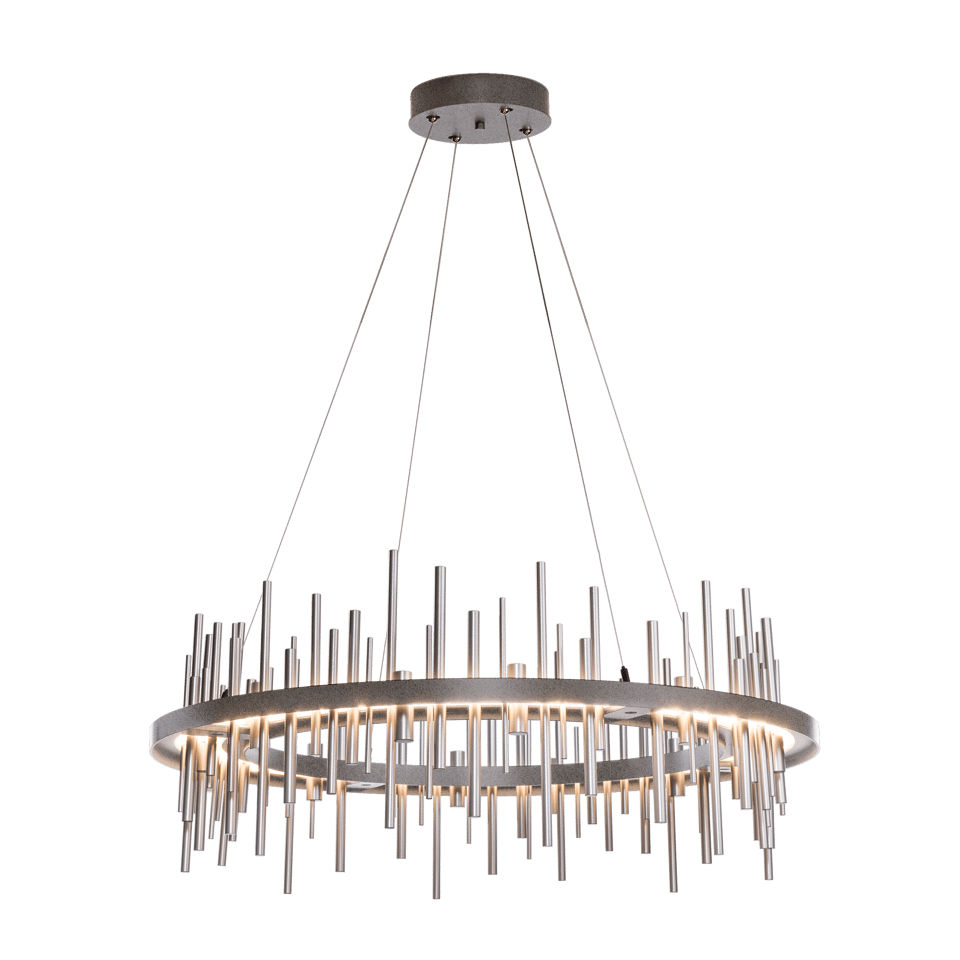 Hubbardton Forge Cityscape Circular LED Pendant Light, 2100 Lumens, Dimmable, 30"-100" Adjustable Height