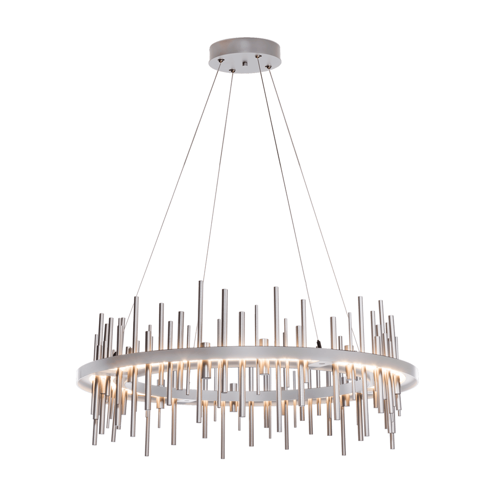 Hubbardton Forge Cityscape Circular LED Pendant Light, 2100 Lumens, Dimmable, 30"-100" Adjustable Height