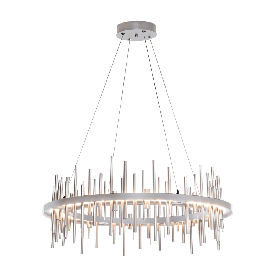 Hubbardton Forge Cityscape Circular LED Pendant Light, 2100 Lumens, Dimmable, 30"-100" Adjustable Height