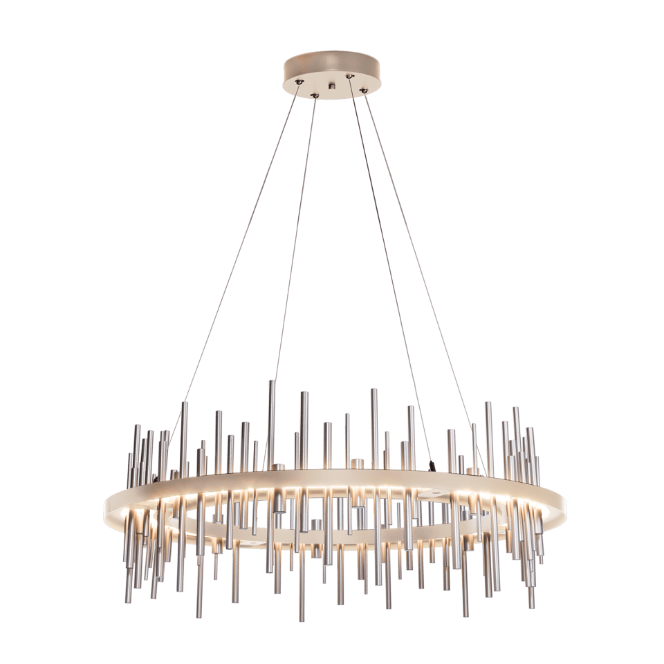 Hubbardton Forge Cityscape Circular LED Pendant Light, 2100 Lumens, Dimmable, 30"-100" Adjustable Height