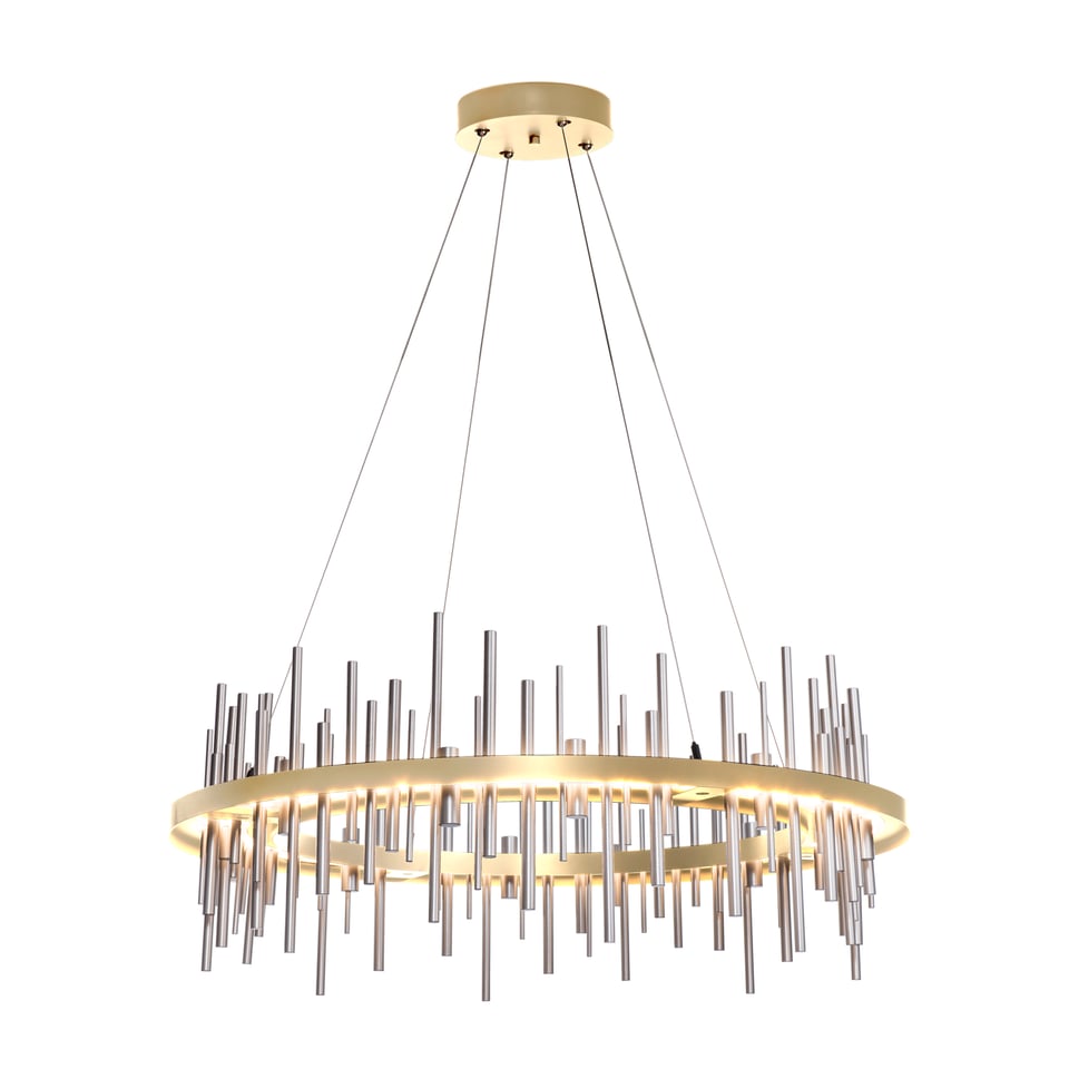 Hubbardton Forge Cityscape Circular LED Pendant Light, 2100 Lumens, Dimmable, 30"-100" Adjustable Height