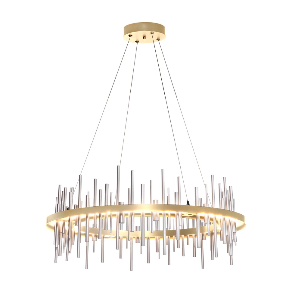 Hubbardton Forge Cityscape Circular LED Pendant Light, 2100 Lumens, Dimmable, 30"-100" Adjustable Height