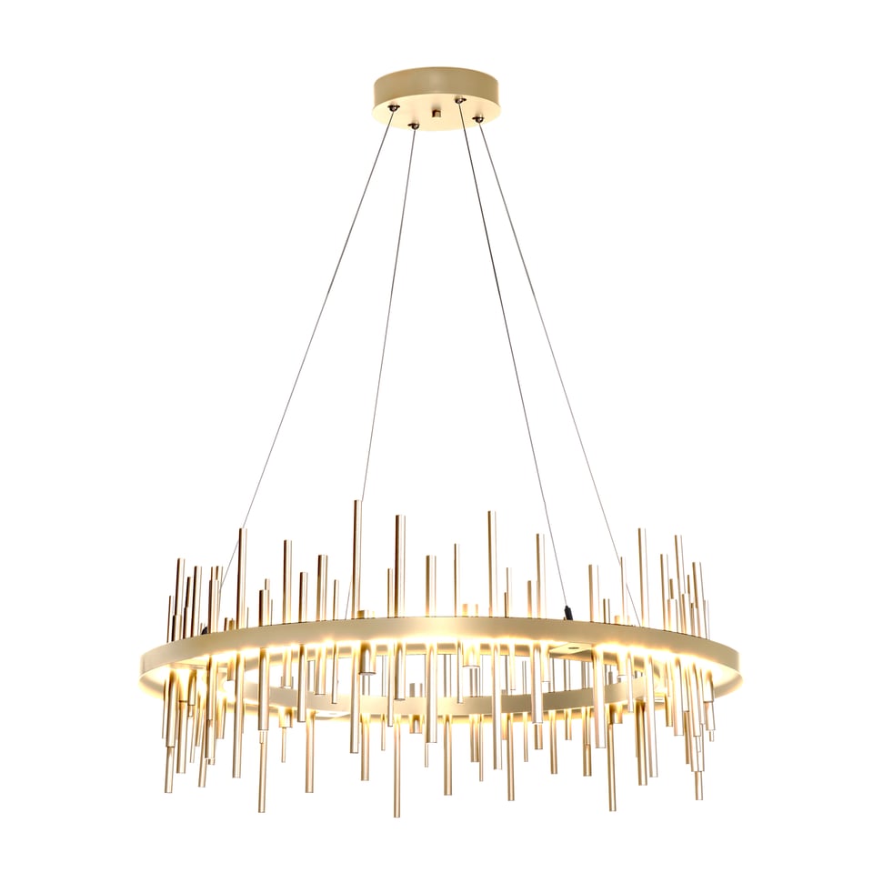 Hubbardton Forge Cityscape Circular LED Pendant Light, 2100 Lumens, Dimmable, 30"-100" Adjustable Height