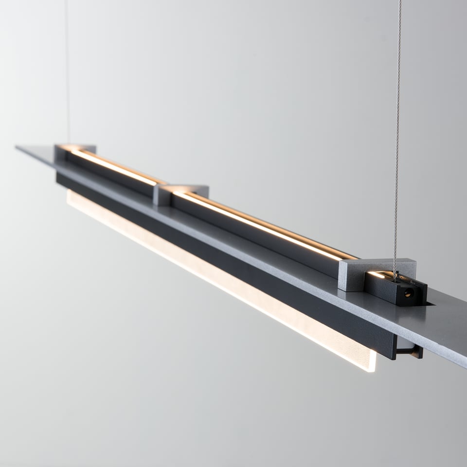 Hubbardton Forge Plank LED Pendant Light, 22W, 1130 Lumens, 3000K, Dimmable, Multiple Finishes