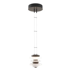 Hubbardton Forge Cairn Mini Pendant Light, 13W, 650 Lumens, Dimmable, UL Damp Rated, Various Finishes