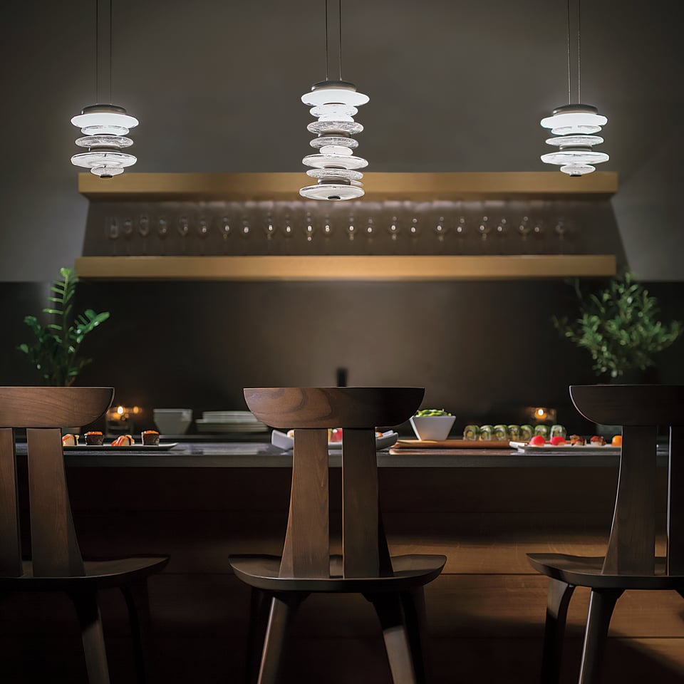 Hubbardton Forge Cairn Mini Pendant Light, 13W, 650 Lumens, Dimmable, UL Damp Rated, Various Finishes