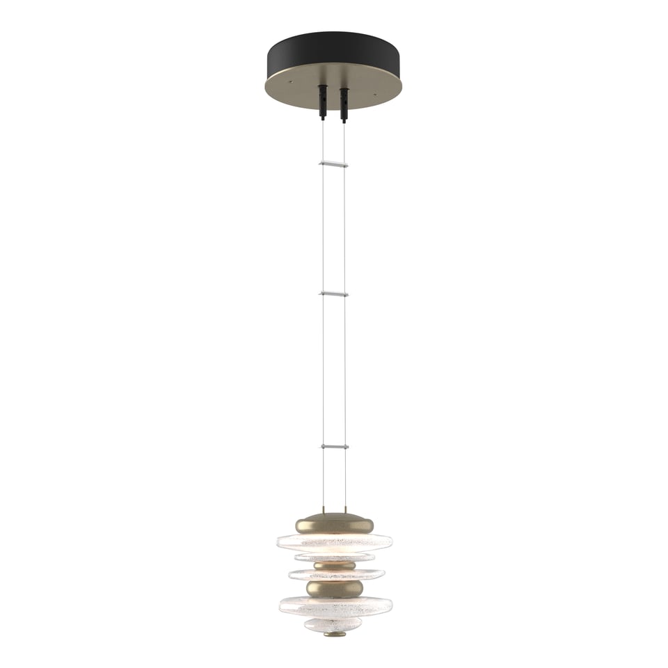 Hubbardton Forge Cairn Mini Pendant Light, 13W, 650 Lumens, Dimmable, UL Damp Rated, Various Finishes