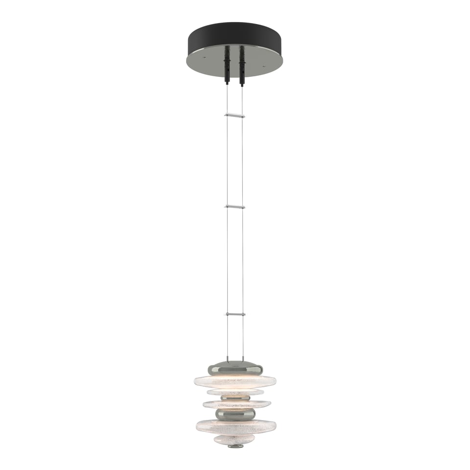 Hubbardton Forge Cairn Mini Pendant Light, 13W, 650 Lumens, Dimmable, UL Damp Rated, Various Finishes