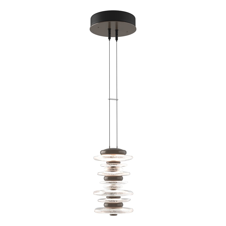 Cairn Large Mini Pendant Light by Hubbardton Forge, 10.1" H, Dimmable, Custom Finish Options