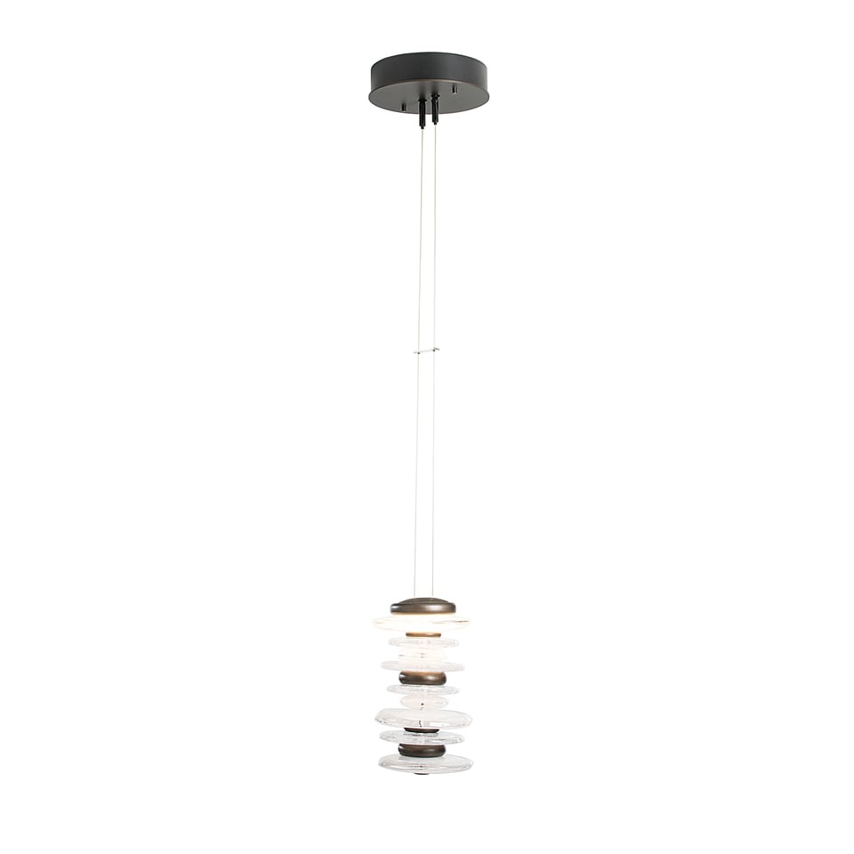 Cairn Large Mini Pendant Light by Hubbardton Forge, 10.1" H, Dimmable, Custom Finish Options