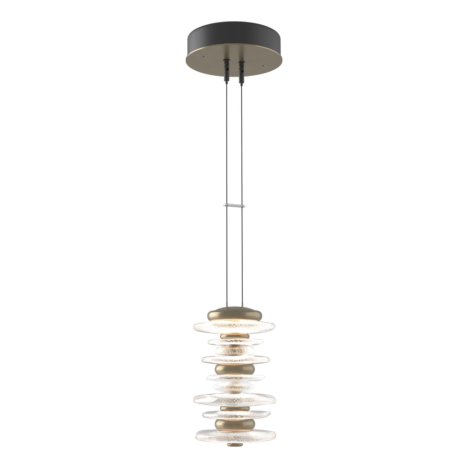 Cairn Large Mini Pendant Light by Hubbardton Forge, 10.1" H, Dimmable, Custom Finish Options