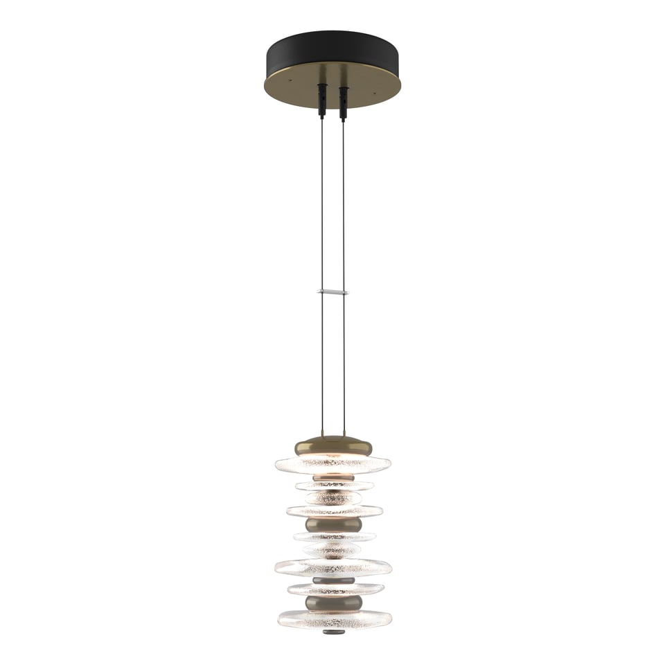 Cairn Large Mini Pendant Light by Hubbardton Forge, 10.1" H, Dimmable, Custom Finish Options