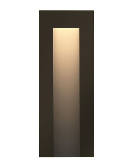 Hinkley Lighting Taper Tall Vertical Deck Sconce, ADA Compliant, LED, Bronze & Satin White Finish