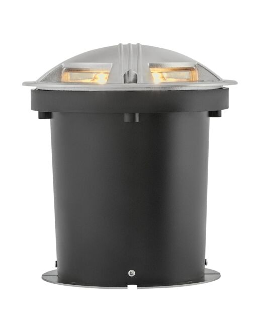 Flare Large LED Quad-Directional Well Light - Hinkley 316 Stainless Steel, 9.5W, 180 Lumens, 3000K